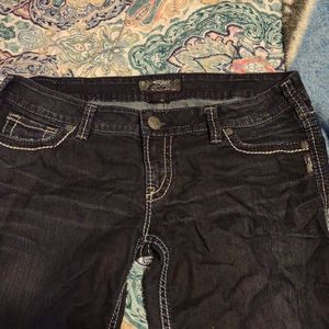 Silver boot cut jeans